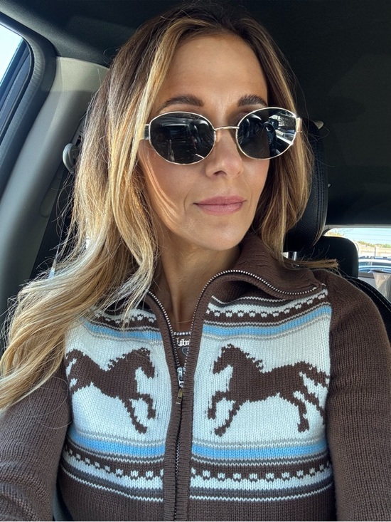 Abercrombie & Fitch Sweaters - Abercrombie & Fitch Horse western fold over double Zipper Cardigan